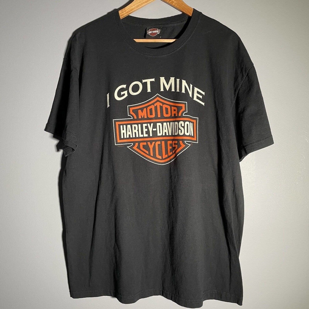 Harley Davidson I Got Mine Graphic Shirt Motorcycle The Woodlands Texas Sz Large